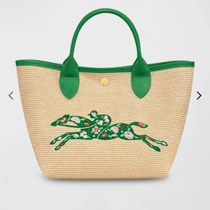 Longchamp Le Panier Pliage Straw Top-Handle Bag